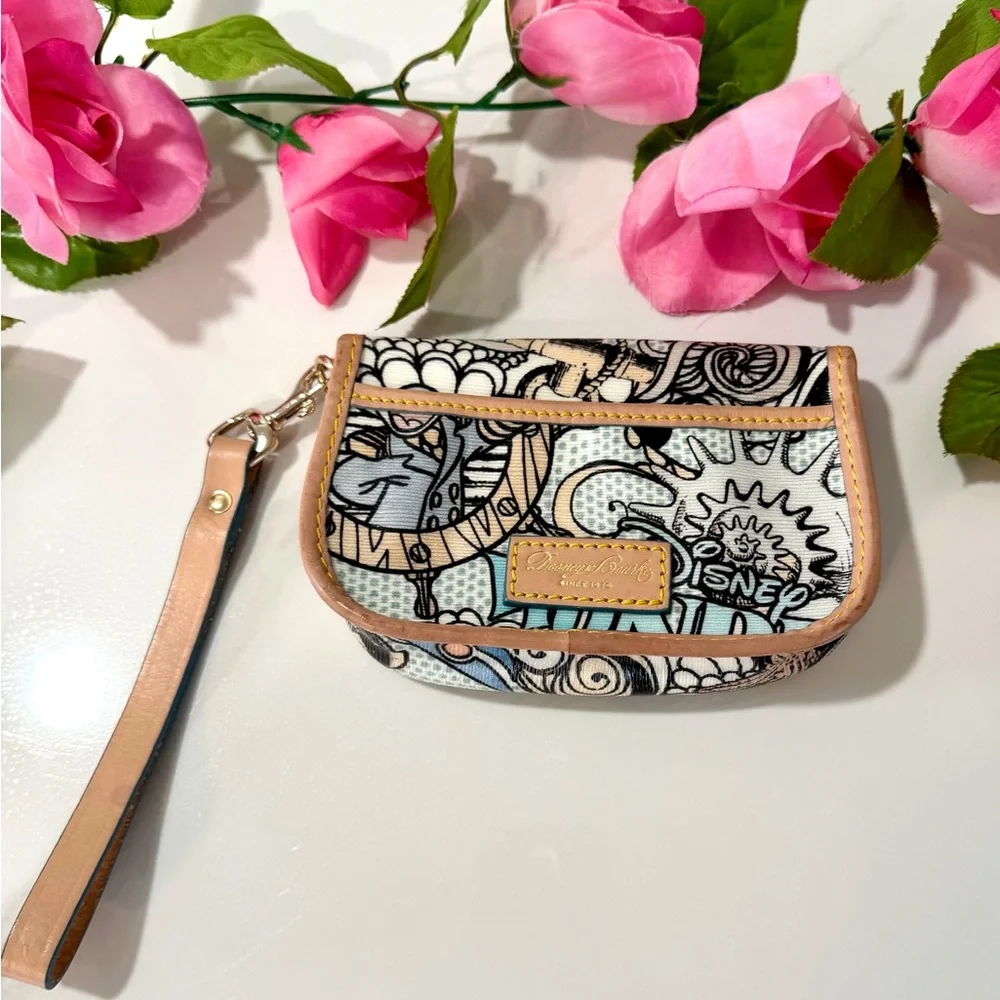 Authentic Collectible Disney Dooney & Bourke Artistic Leather and Gold Wristlet